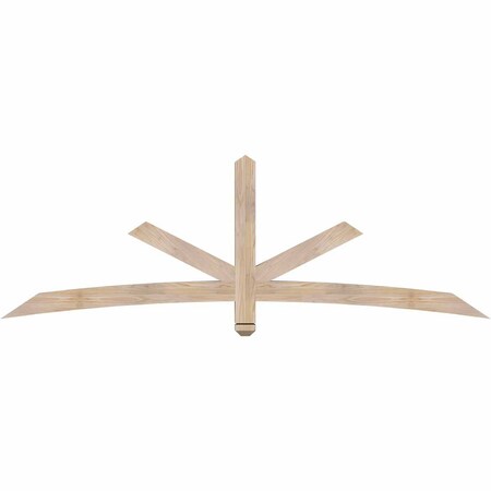 Ekena Millwork Alberta Smooth Timber Gable Bracket, Douglas Fir, 84"W x 28"H x 3 1/2"D x 3 1/2"F, 8/12 Pitch GBW084X28X0404ALB00SDF